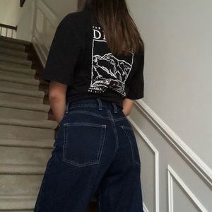 tnf uo exclusive highest peaks tee in black